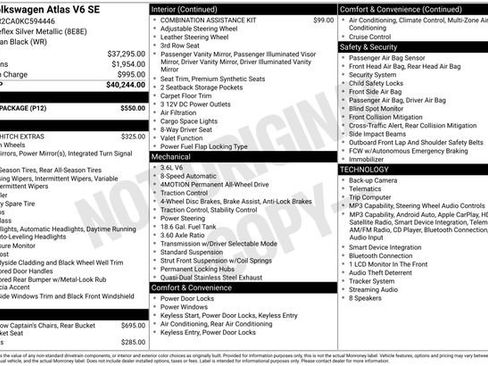 Used 2019 Volkswagen Atlas SE w/ Towing Package AWD/4WD image 24