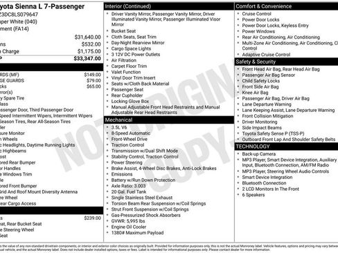 Used 2020 Toyota Sienna L FWD image 1