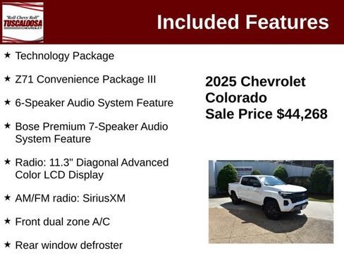 Used 2025 Chevrolet Colorado Z71 w/ Technology Package AWD/4WD image 12