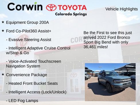 Used 2022 Ford Bronco Sport Big Bend w/ Convenience Package image 4