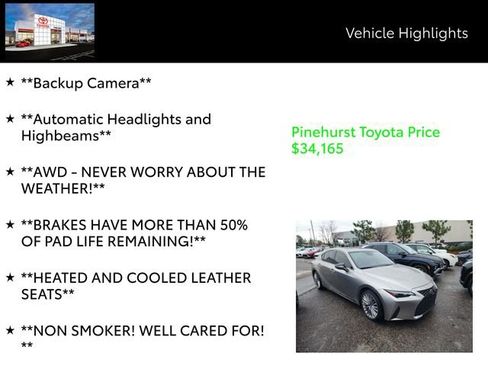 Used 2022 Lexus IS 300 AWD w/ Premium Package image 15