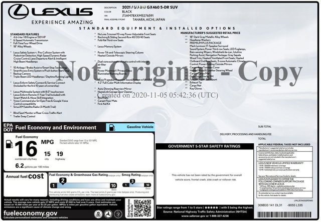 Used 2021 Lexus GX 460 Premium w/ Premium Plus Package AWD/4WD image 2