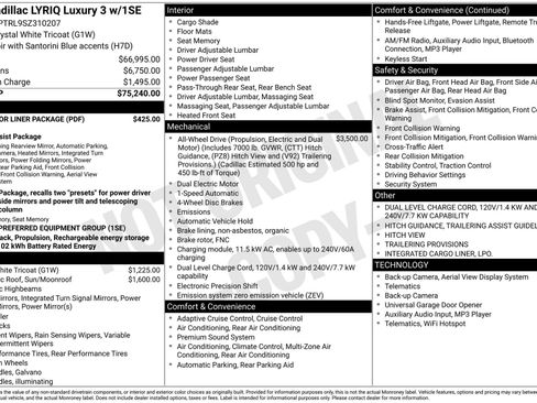 Certified 2025 Cadillac Lyriq Luxury w/ LPO, Floor Liner Package image 45