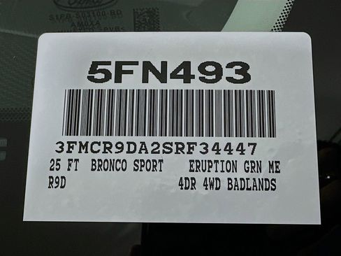 New 2025 Ford Bronco Sport Badlands w/ Badlands Tech Package AWD/4WD image 21
