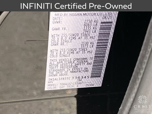 Certified 2026 INFINITI QX60 Luxe w/ Cargo Package image 33