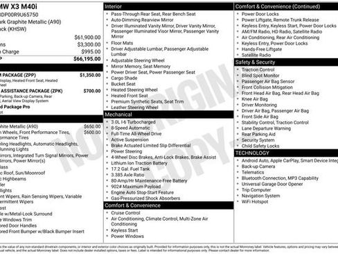 Used 2024 BMW X3 M40i w/ Premium Package image 47