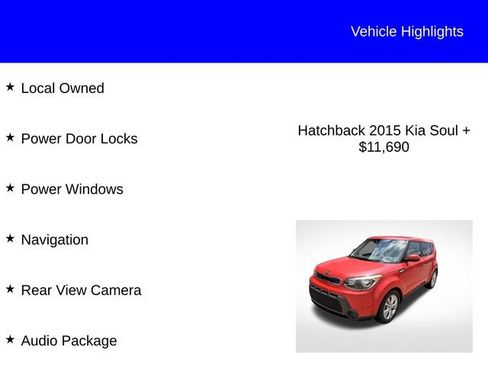 Used 2015 Kia Soul + w/ Audio Package FWD image 2