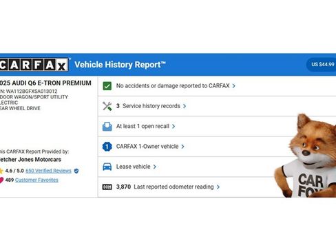 Used 2025 Audi Q6 e-tron Premium w/ Convenience Package image 3