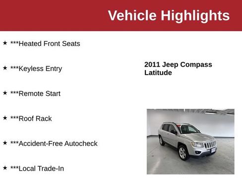 Used 2011 Jeep Compass Latitude AWD/4WD image 10