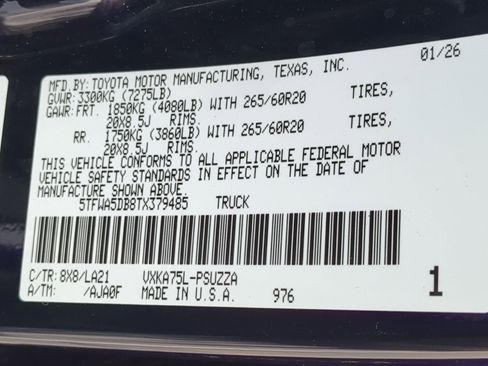 New 2026 Toyota Tundra Platinum w/ TRD Off-Road Package AWD/4WD image 21
