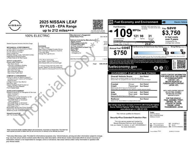 Certified 2025 Nissan Leaf SV Plus FWD image 4