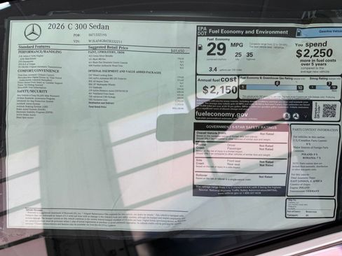 New 2026 Mercedes-Benz C 300 Sedan image 33