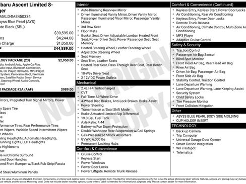 Used 2021 Subaru Ascent Limited w/ Technology Package image 5