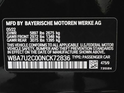 Used 2022 BMW 750i xDrive w/ Luxury Rear Seating Package image 7