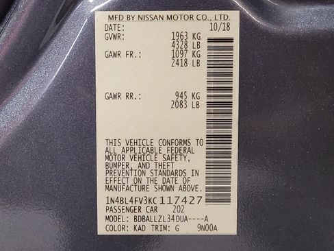 Used 2019 Nissan Altima 2.5 Platinum FWD image 33