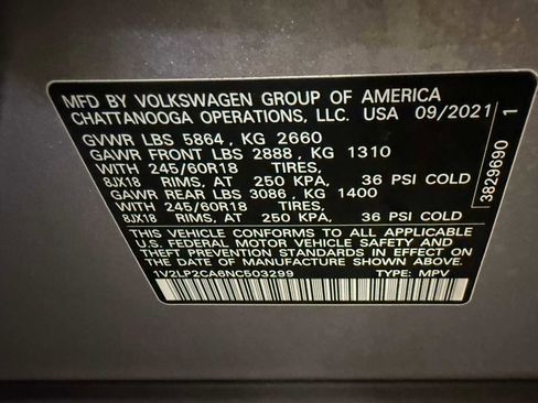 Certified 2022 Volkswagen Atlas SE image 38