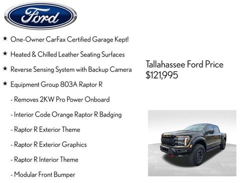 Certified 2024 Ford F150 Raptor w/ Equipment Group 803A Raptor R image 4