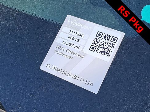 Used 2022 Chevrolet TrailBlazer RS w/ Sun and Liftgate Package image 25