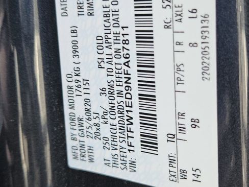 Certified 2022 Ford F150 Platinum w/ Equipment Group 701A High image 35