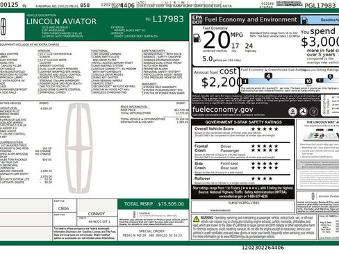 Used 2023 Lincoln Aviator Reserve w/ Equipment Group 201A image 49