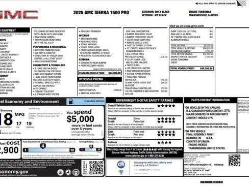 New 2025 GMC Sierra 1500 Pro w/ Graphite Edition image 2