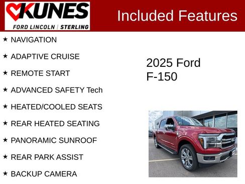 New 2025 Ford F150 Lariat w/ Equipment Group 502A High image 3
