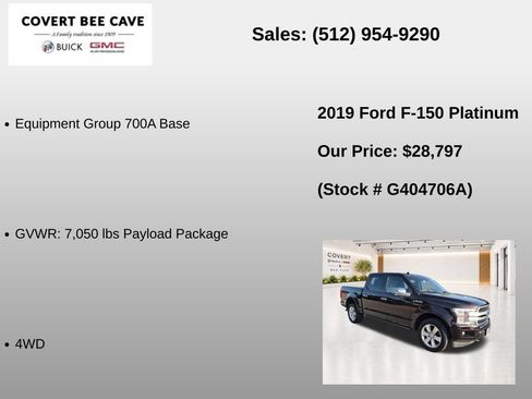Used 2019 Ford F150 Platinum AWD/4WD image 7