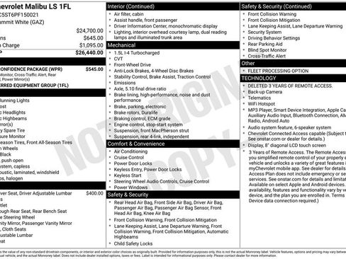 Used 2023 Chevrolet Malibu LS w/ Driver Confidence Package FWD image 3