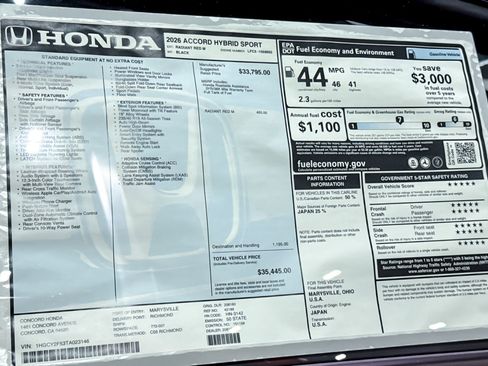 New 2026 Honda Accord Sport image 30