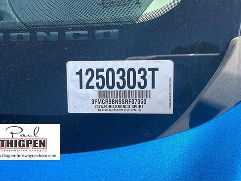 New 2025 Ford Bronco Sport Big Bend w/ Convenience Package image 13