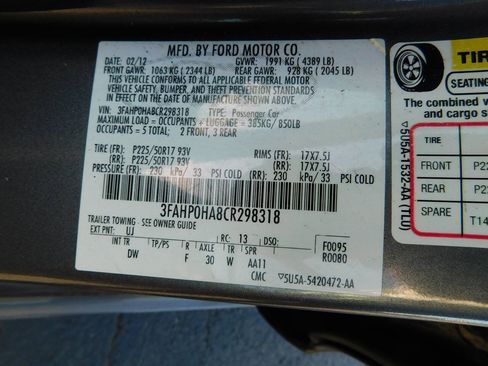 Used 2012 Ford Fusion SE FWD image 14