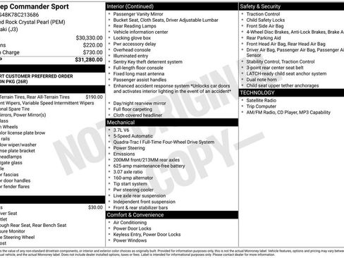 Used 2008 Jeep Commander Sport AWD/4WD image 23