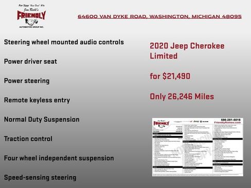 Used 2020 Jeep Cherokee Limited AWD/4WD image 5
