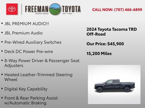 Used 2024 Toyota Tacoma TRD Off-Road w/ TRD Off Road Upgrade Package AWD/4WD image 11
