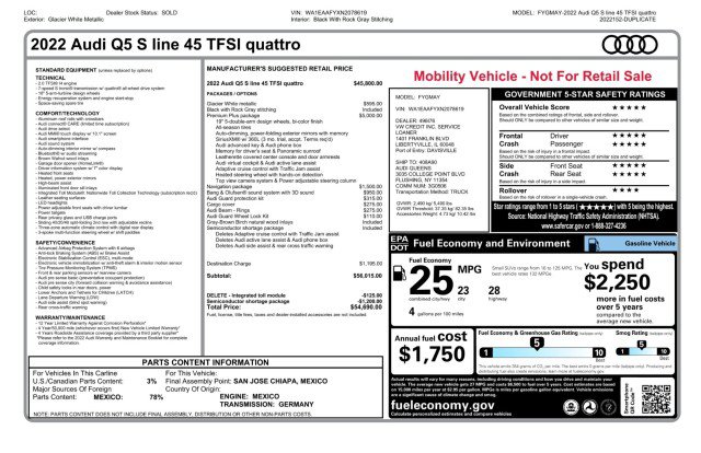 Used 2022 Audi Q5 2.0T Premium Plus w/ Premium Plus Package AWD/4WD image 3