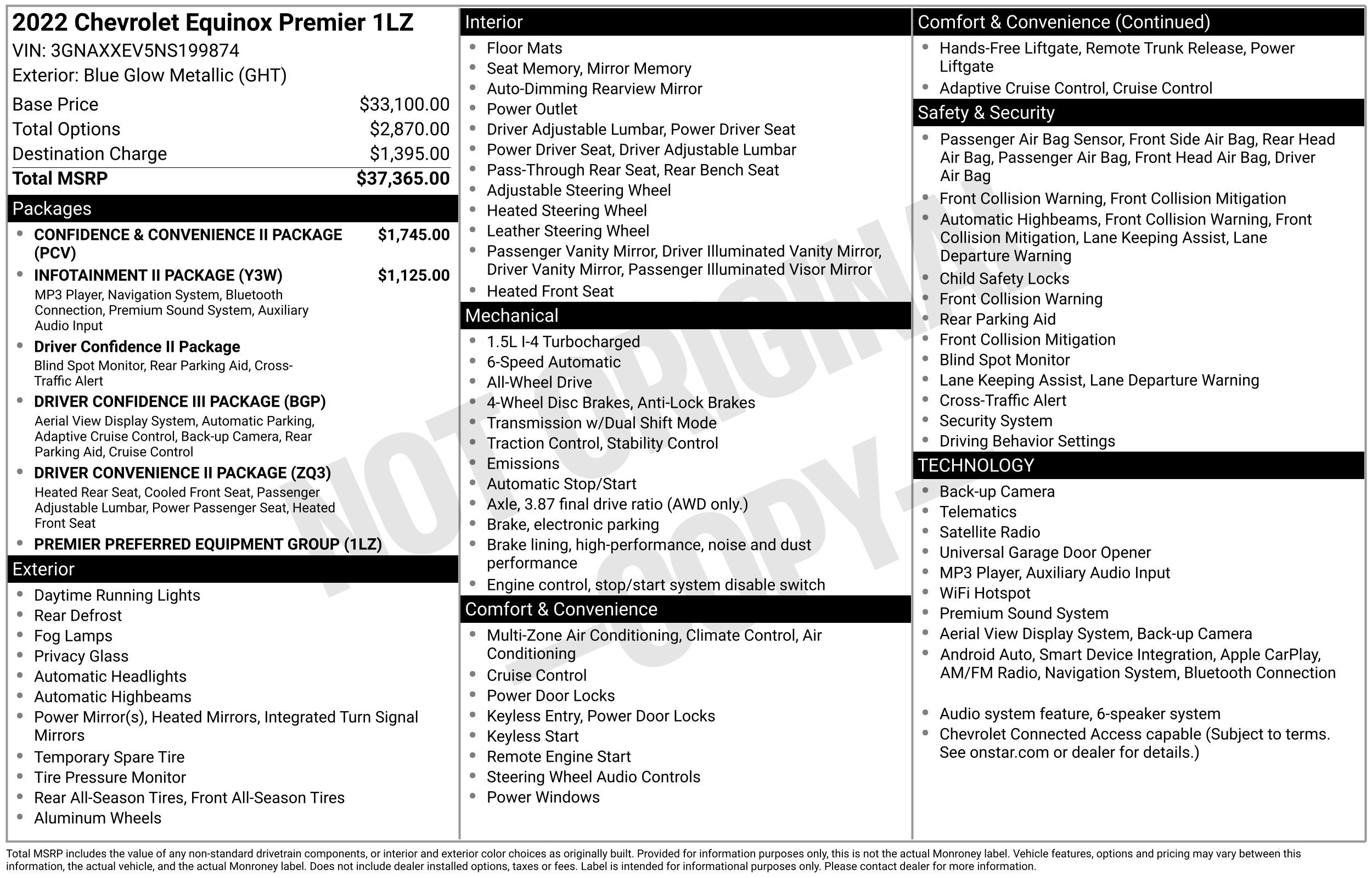 Used 2022 Chevrolet Equinox Premier AWD/4WD image 2