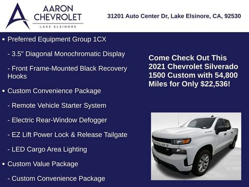Used 2021 Chevrolet Silverado 1500 Custom image 11