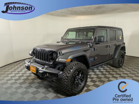 Certified 2025 Jeep Wrangler Unlimited Sport S 4xe AWD/4WD image 1
