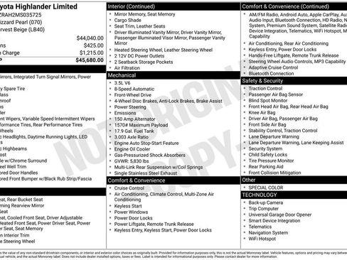 Used 2021 Toyota Highlander Limited FWD image 11