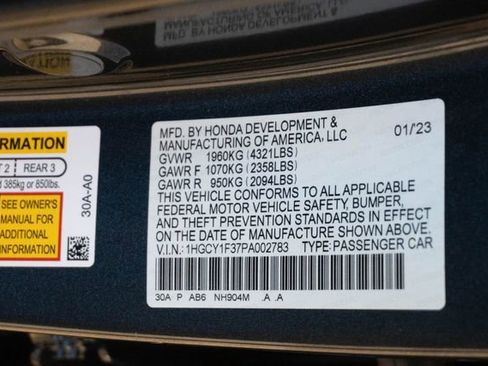Certified 2023 Honda Accord EX image 27
