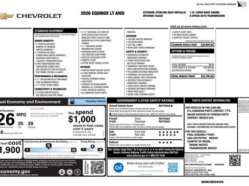New 2026 Chevrolet Equinox LT AWD/4WD image 4
