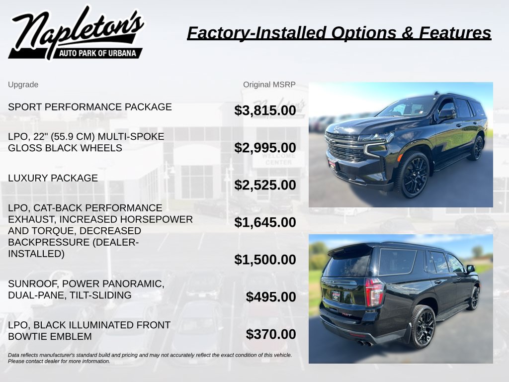 Used 2022 Chevrolet Tahoe RST w/ Sport Performance Package AWD/4WD image 4