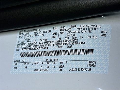 New 2026 Ford Transit 250 148 Medium Roof w/ Load Area Protection Package image 16