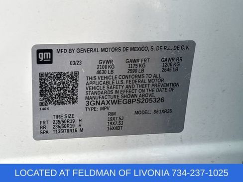 Used 2023 Chevrolet Equinox RS w/ RS Leather Package AWD/4WD image 34