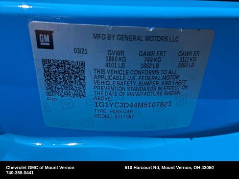 Used 2021 Chevrolet Corvette Stingray Premium Conv w/ Battery Protection Package image 8