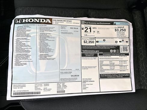 New 2026 Honda Ridgeline Sport image 19