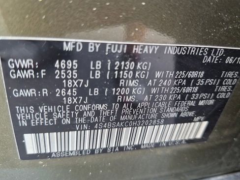 Used 2017 Subaru Outback 2.5i Limited w/ Popular Package #5 image 15