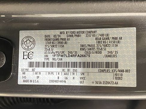 Certified 2024 Ford F150 Platinum w/ Equipment Group 703A Plus AWD/4WD image 31