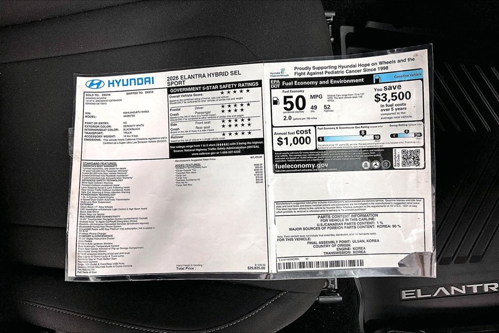 New 2026 Hyundai Elantra SEL FWD image 31