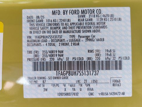 New 2025 Ford Mustang Convertible w/ Mustang Nite Pony Package image 37